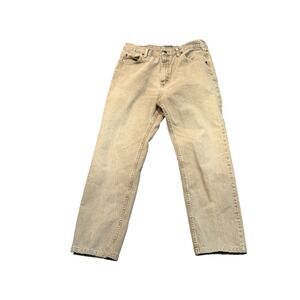 Wrangler‎ Authentics Mens Tan Straight Leg Denim Jeans Size 32x30